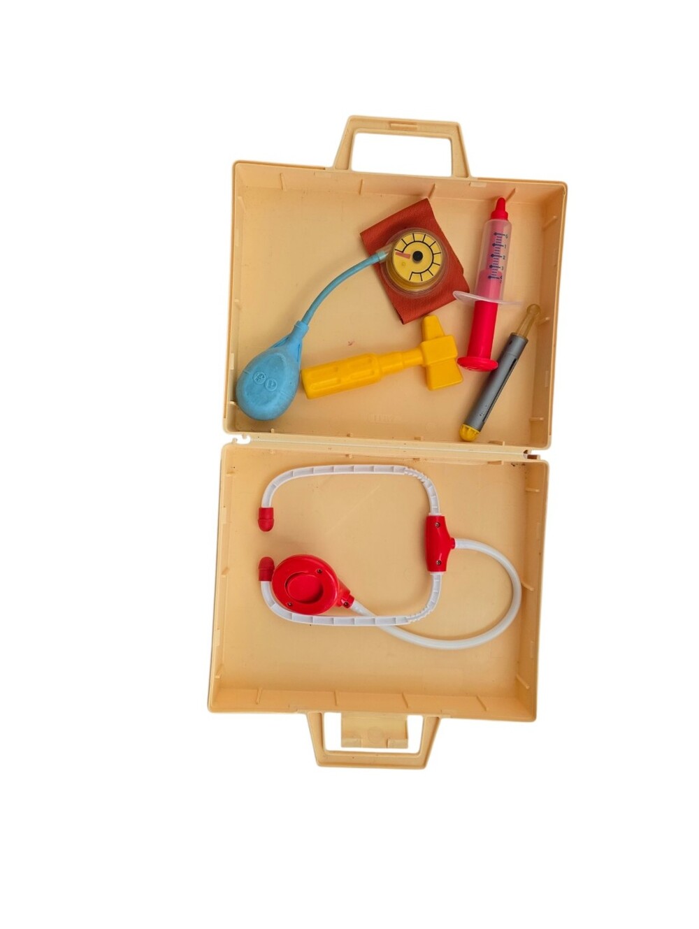 Vintage 1977 Fisher-Price Medical Kit Case & Accessories 70s Doctor Toy - Picture 3 of 6